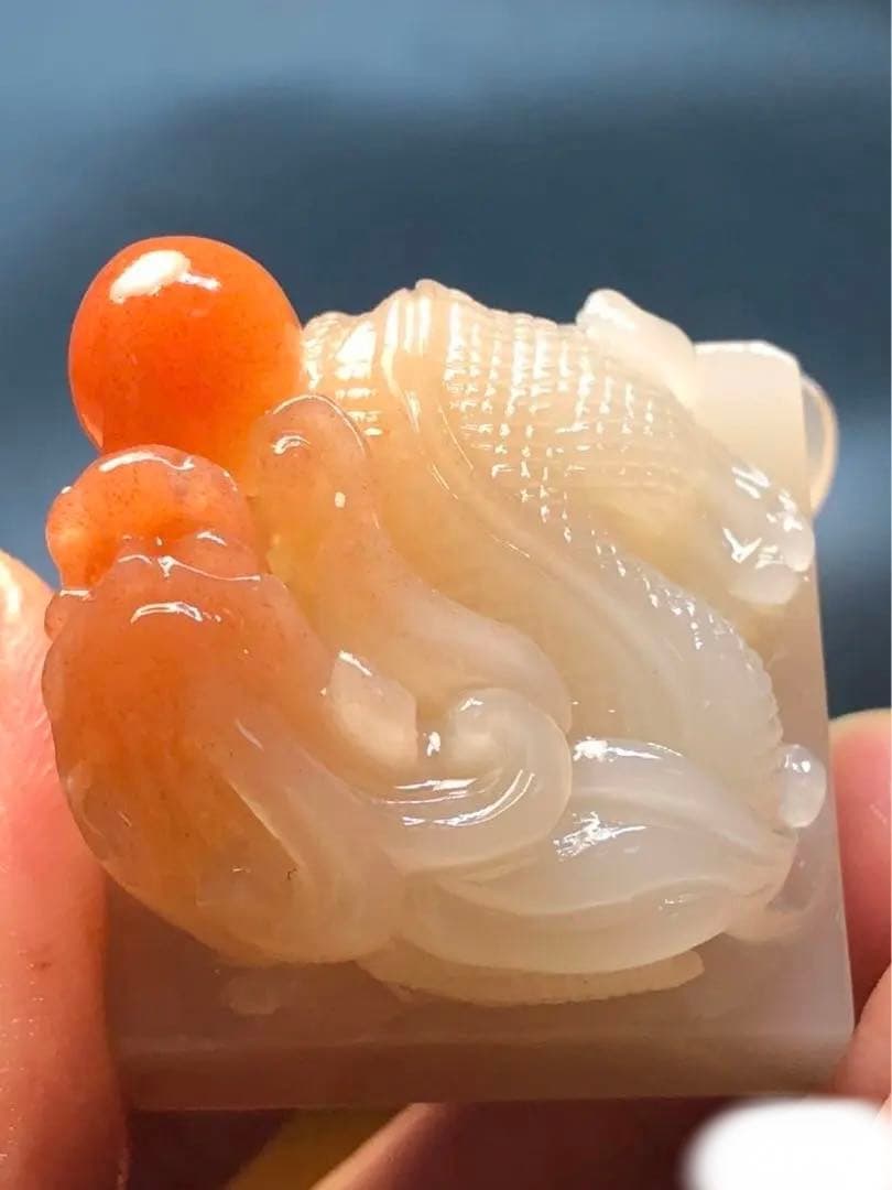 113 ラオス石　 田黄　瑞獣　高級印材　印石　落款　書道　篆刻