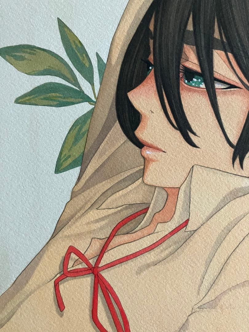 ベロニカ都登　イラスト　原画　水彩画　少年