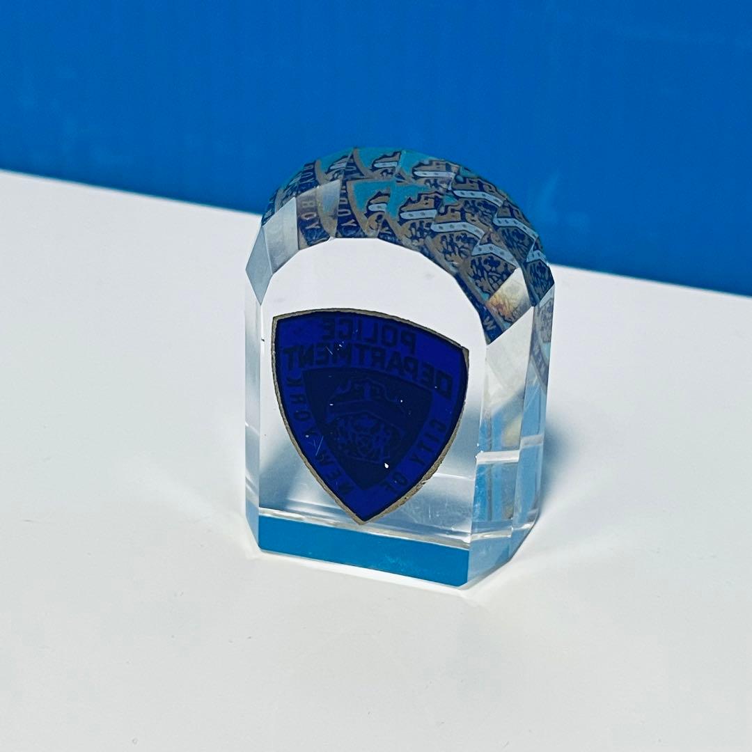 3D 立体的　NYPD クリスタルニューヨーク市警察 クリスタル　製　記念品