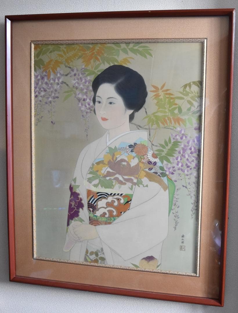 大正ロマン美人画・鈴木由太郎・白寿賞出展作原画　大作