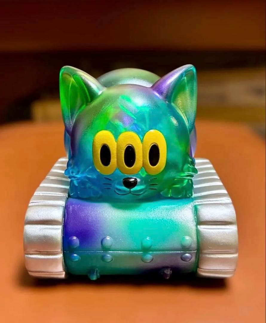 【レア】アートジャンキー　ロッコンカームキャット　クリアグリーン&GID 蓄光