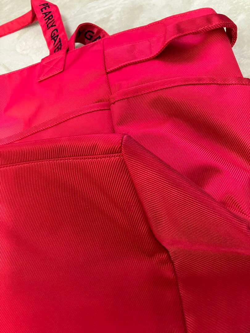 PEARLY GATES ロゴ入りピンクトートロッカーバッグ