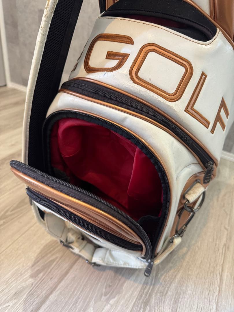 Nike ゴルフキャディバッグ ホワイト/ゴールド