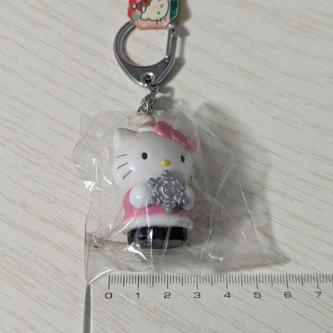 ハローキティ クリスマス 雪の結晶 キーリング キーホルダー 平成レトロ 当時物