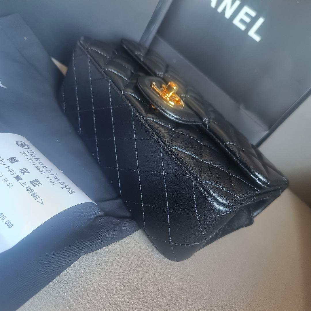 【実写画像】 ブラックショルダーバッグ キルティング