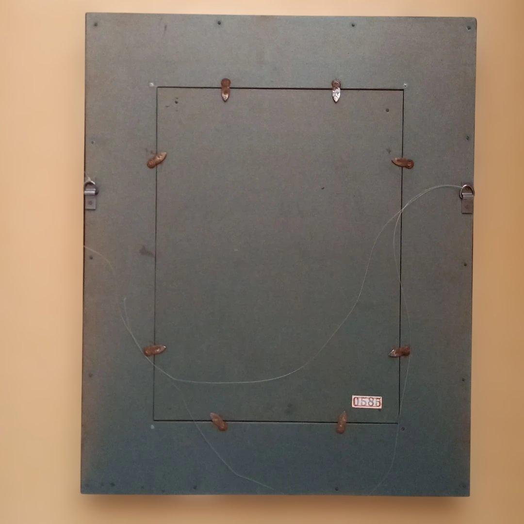 林武【薔薇】 油彩画 シルバーのフレーム付き 大日本絵画巧芸美術株式会社制作