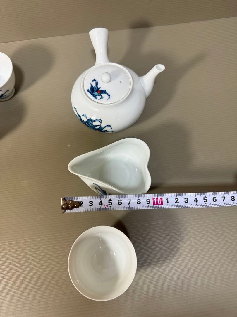 2275 有田焼　畑萬陶苑　茶器セット　急須1客　湯冷し1客　湯呑5客