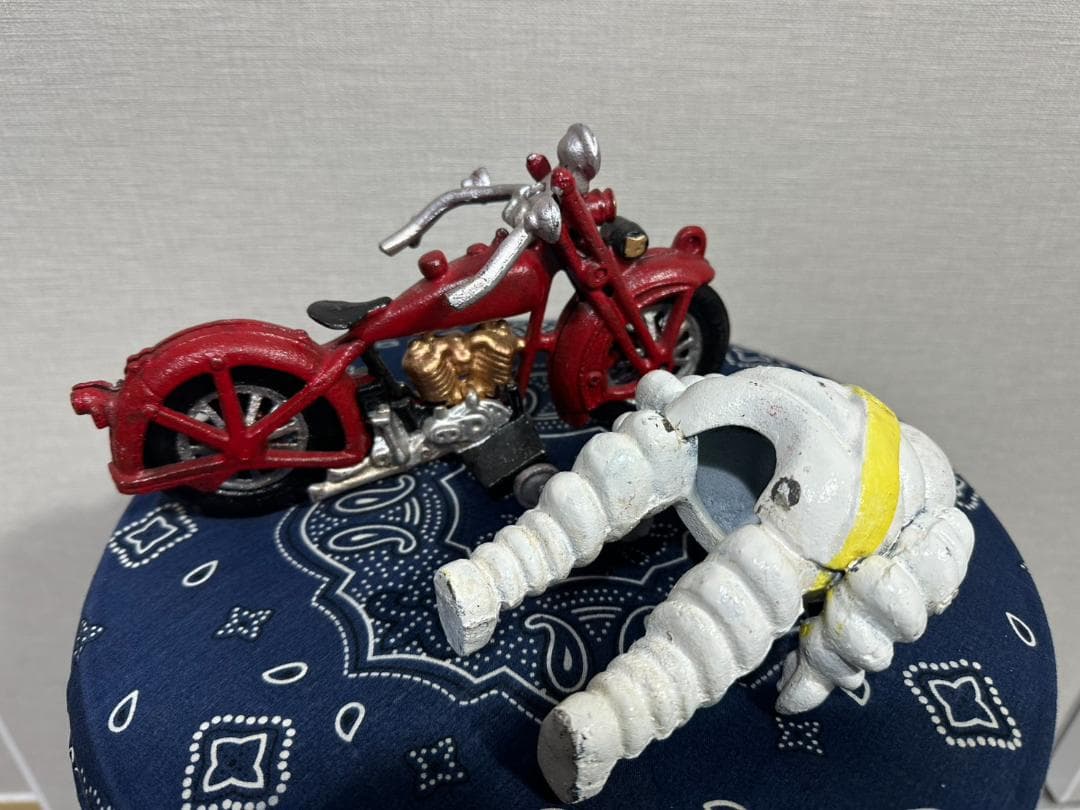 ミシュランマン アイアンキャスト 鋳物置物 インディアン スカウト ヴィンテージ