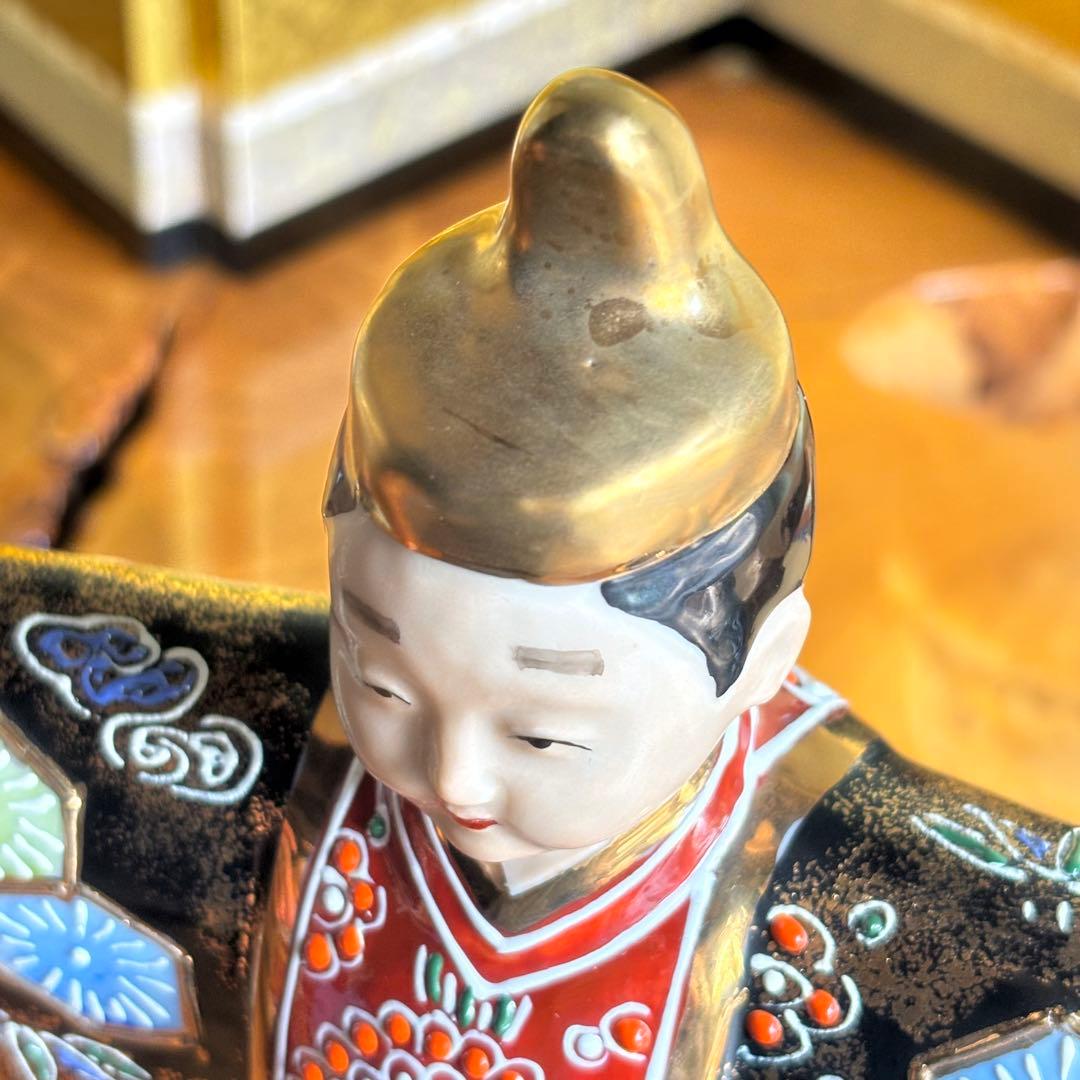 九谷焼　立雛　屏風付き　雛人形　お雛様