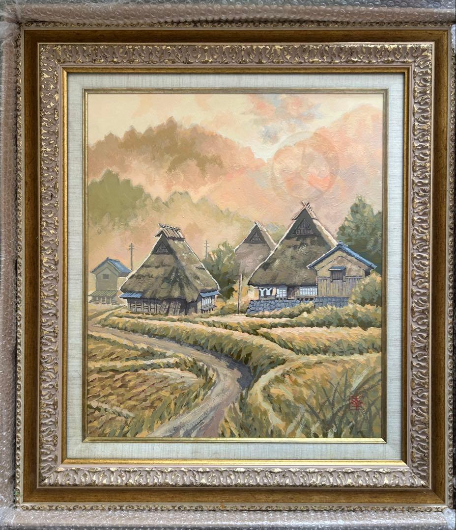 値下‼️【油彩画】寂光丹波路（京都府園部町）装飾フレーム付き