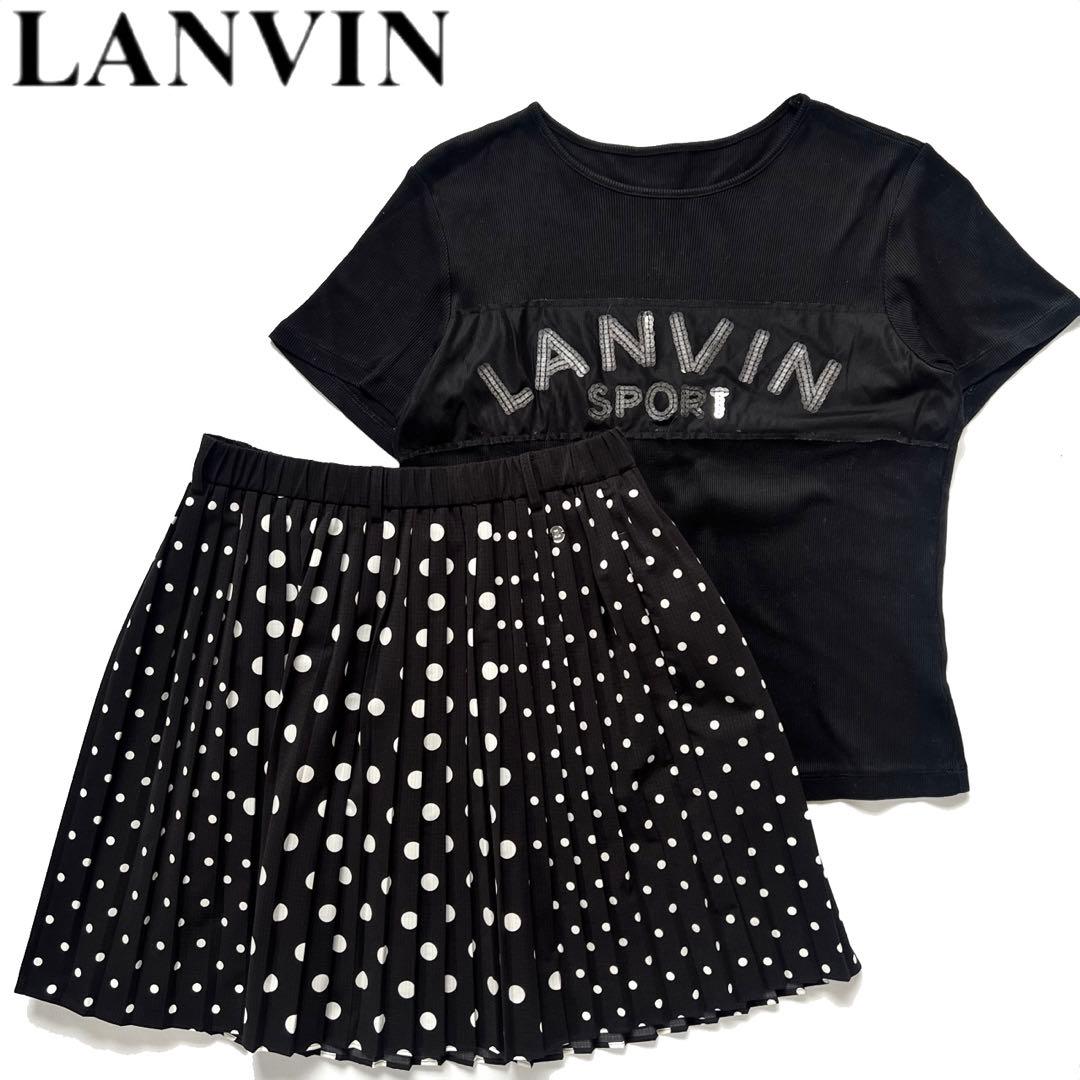 ランバンスポール　セットアップ　レディース　ゴルフ　フリル　シャツ　スカート　M