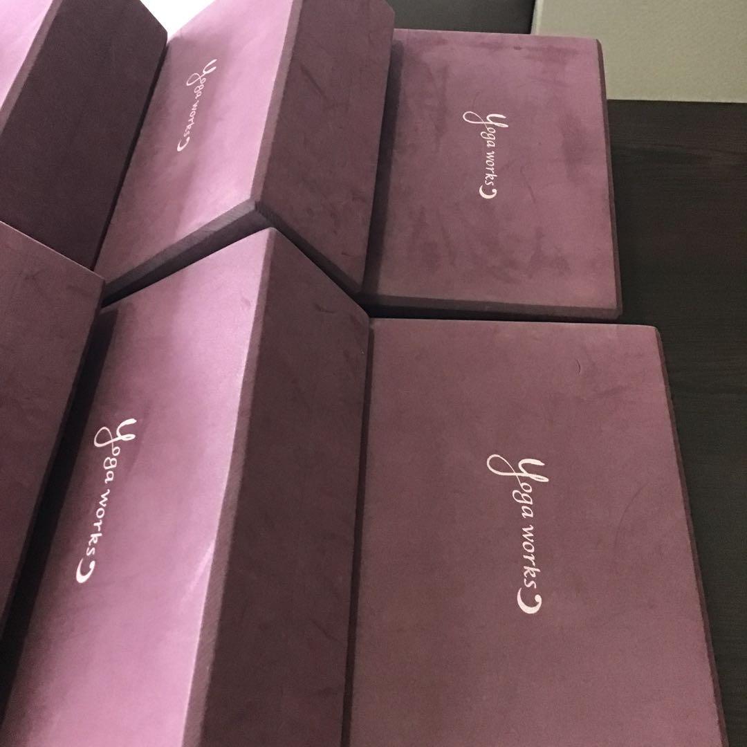 Yoga works ヨガブロック パープル　中古品　8個セット