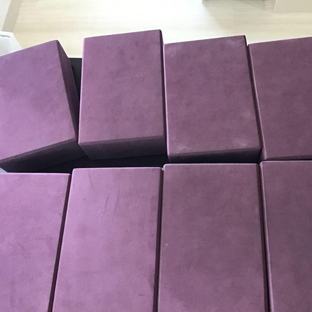 Yoga works ヨガブロック パープル　中古品　8個セット