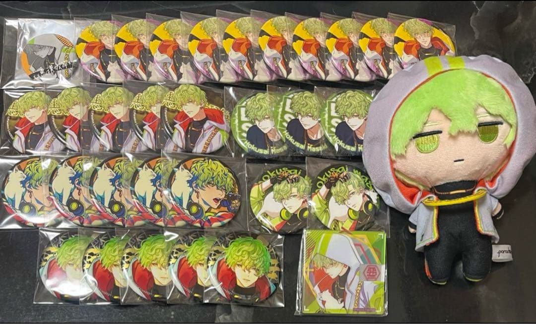 パラライ 北斎 缶バッジ ぬいぐるみ KIRAMEKIバッジ アクリル