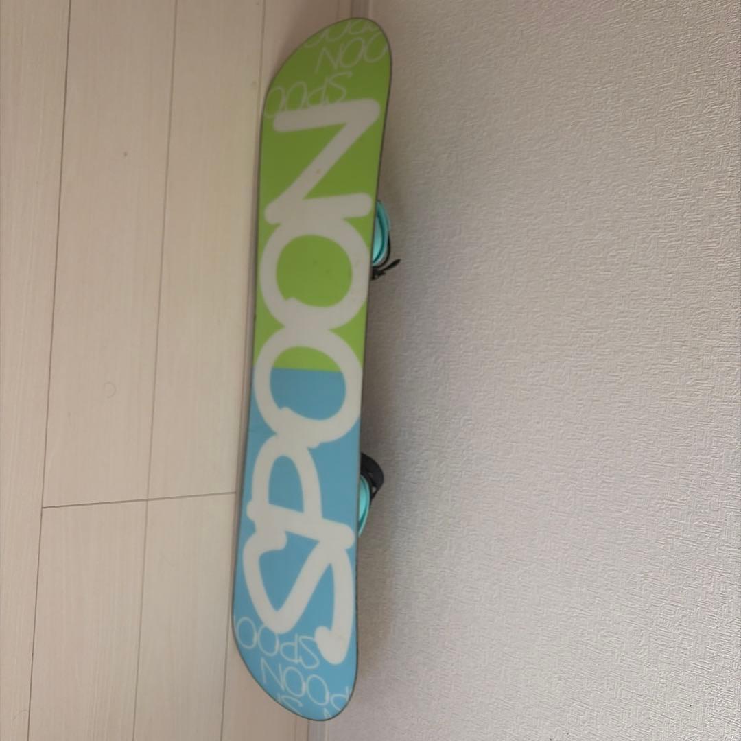 【送料無料】キッズスノーボード2点セット　spoon stamp 110㎝　中古