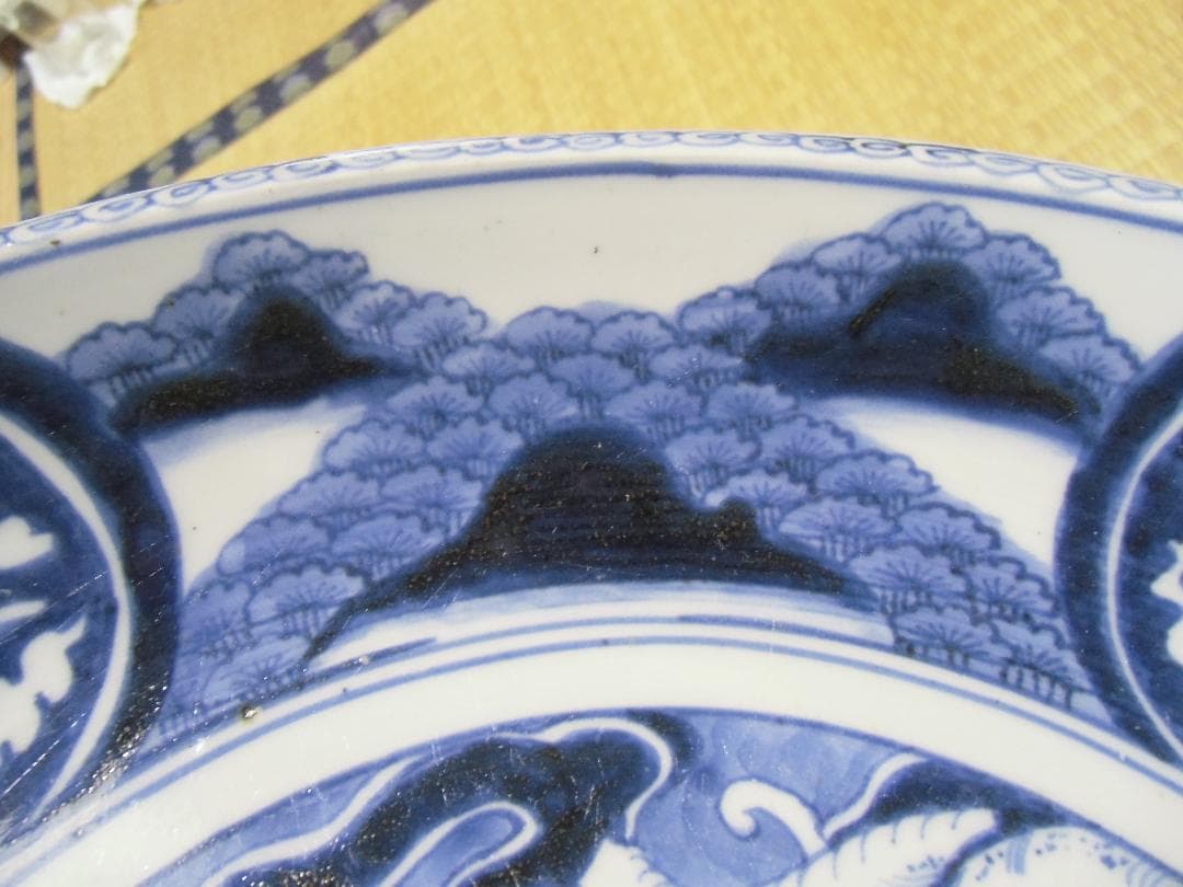 古伊万里　阿呆っぽい鳥　と　龍　大皿