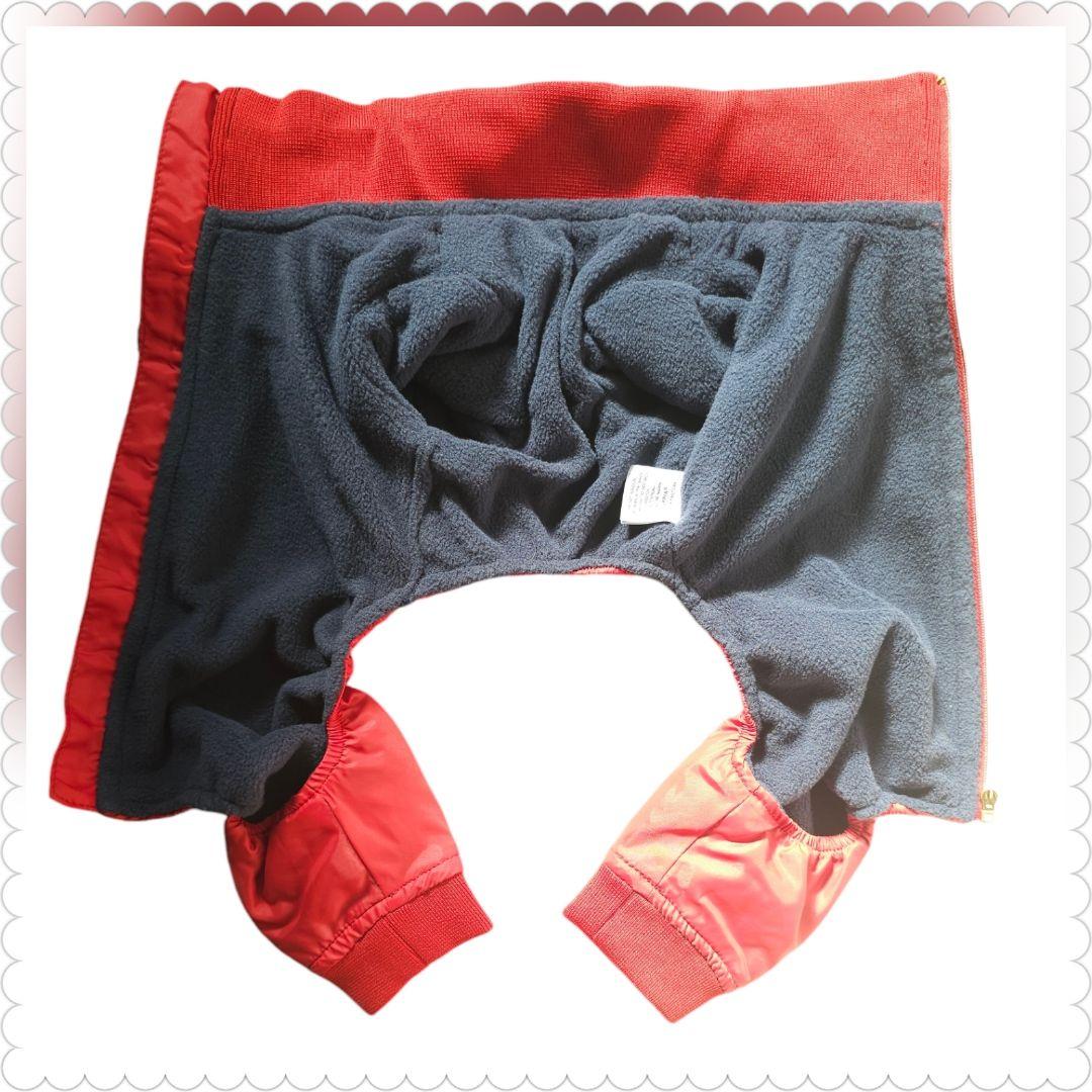 Puppia 犬 服 ハーネス一体型 オールインワンコート 背開き M 防寒着