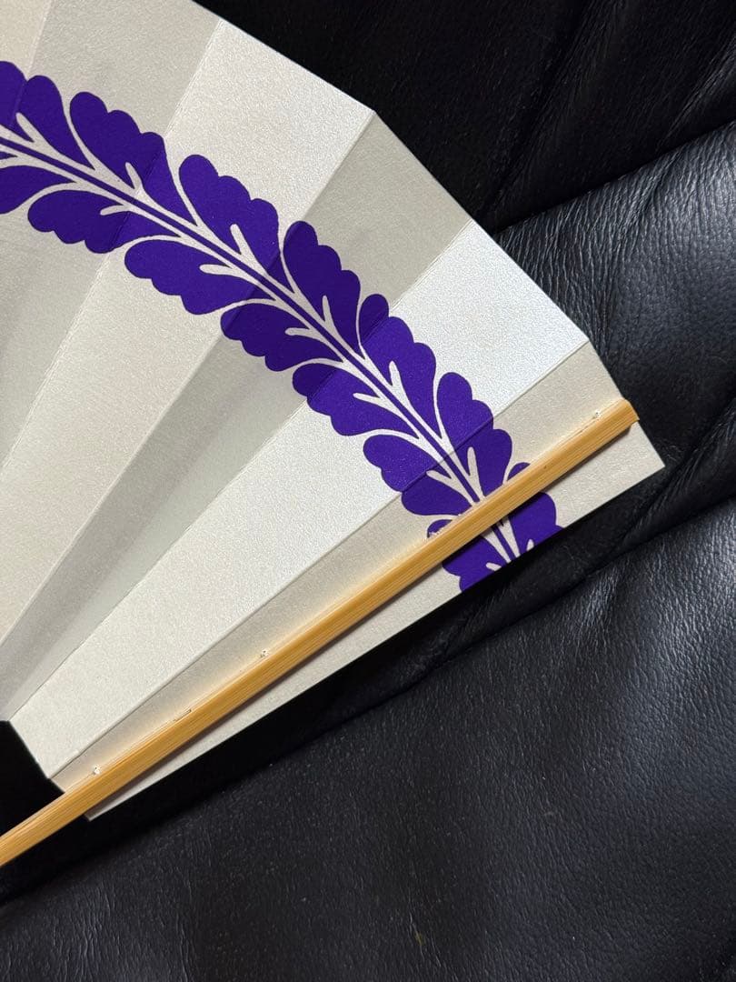 扇子　32.5cm 宮脇賣扇庵　金　月秋草花　飾り扇　飾舞扇　舞扇子　舞踊　着物