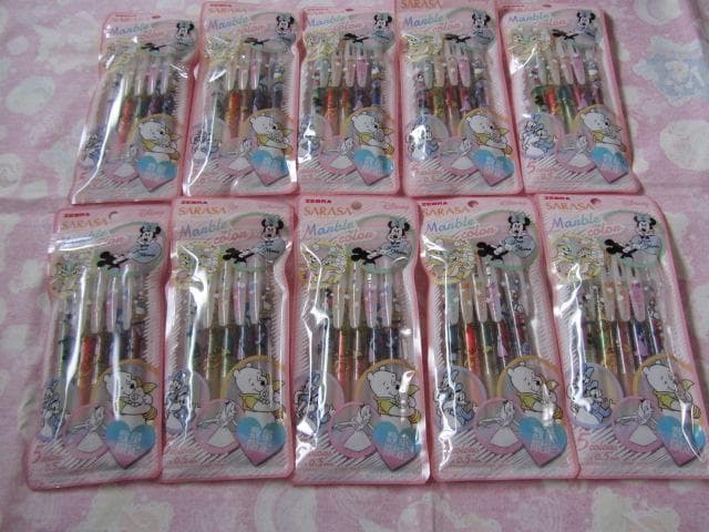 ゼブラ サラサクリップ マーブルカラー 10パックSet 5色セット ディズニー