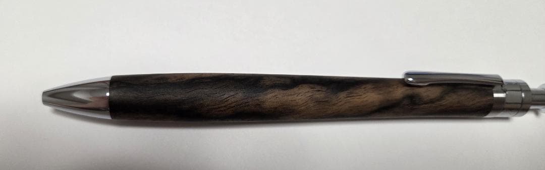 【美品】工房楔 木軸ボールペン ルーチェペン（黒柿）