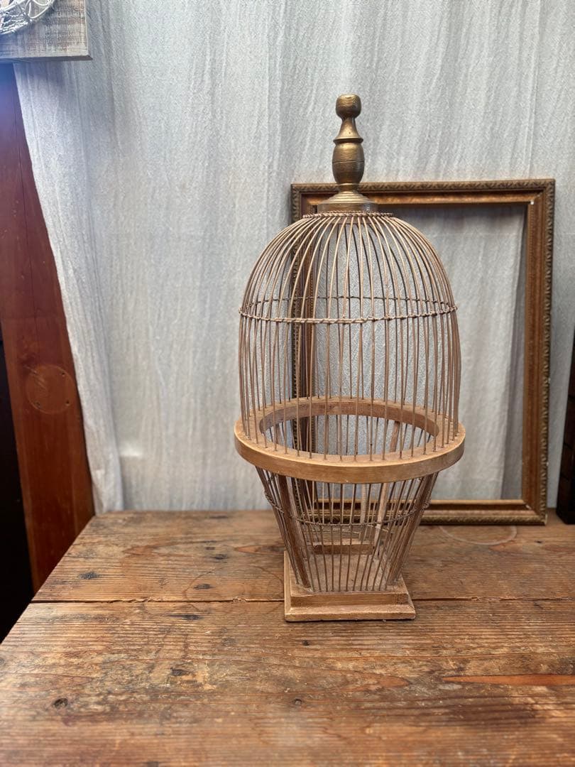 フランス 美しい装飾 ヴィンテージ バードゲージ 鳥かご インテリア