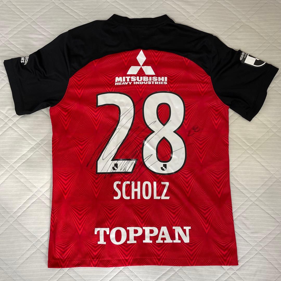 浦和レッズ／2023ユニフォーム／ショルツ／直筆サイン入り／XLサイズ