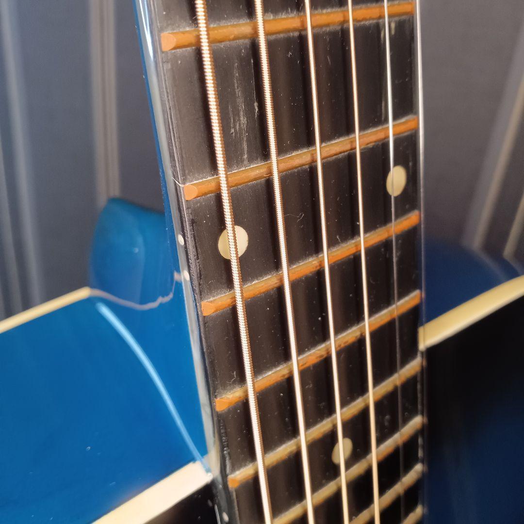 新品弦 軽量 初心者 ビギナー向け アコースティックギター ブルー 青