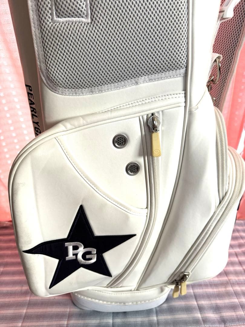 PEARLY GATES ゴルフキャディバッグ 89 ホワイト ニコちゃん