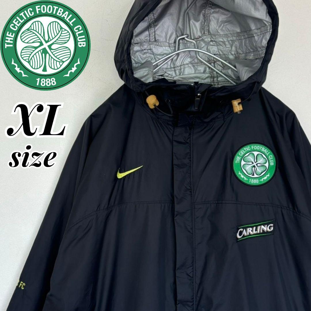 NIKE　y2k　セルティック　エムブレムロゴ刺繍　ナイロンジャケット