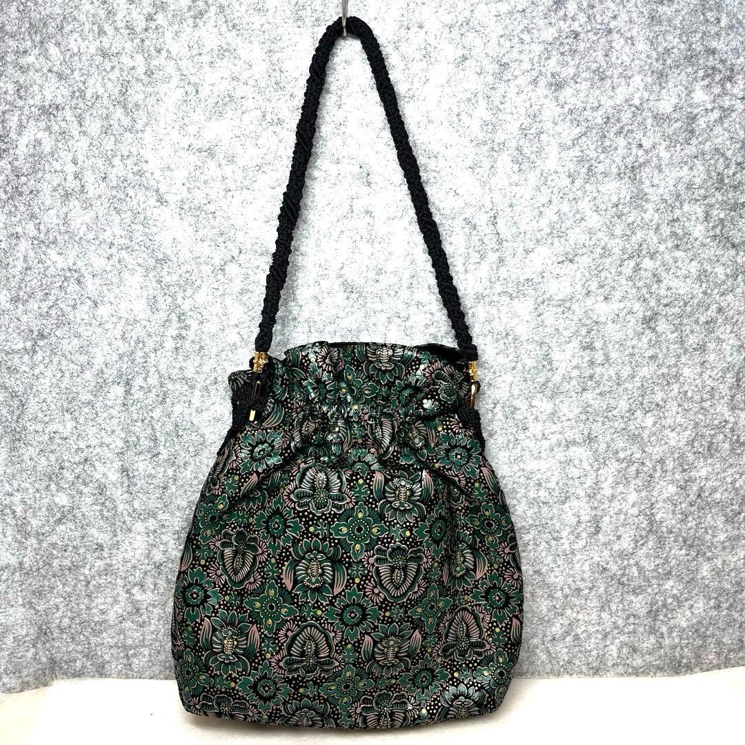 【美品】印傳屋　インデンヤ　巾着バッグ　ポーチ