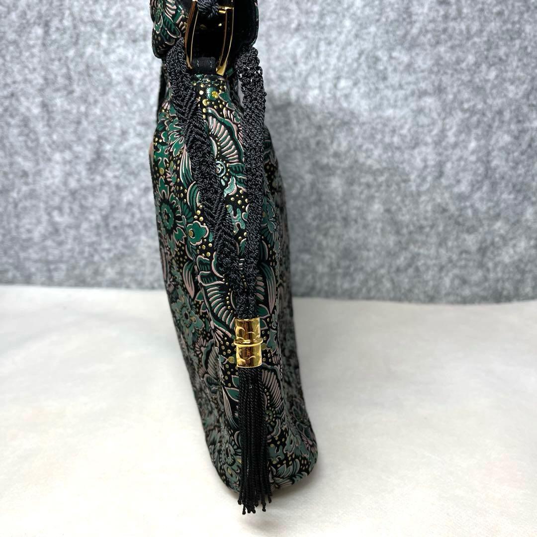 【美品】印傳屋　インデンヤ　巾着バッグ　ポーチ