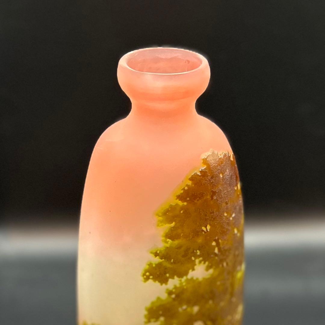 【希少アンティーク】エミール・ガレ 花瓶 29cm 湖水風景 フラワーベース