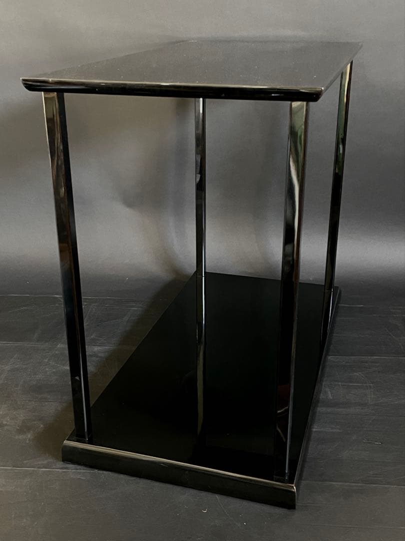 「母」 塗師 茶平一斎 真台子 真塗 台子 共箱 茶道具 （113F①）