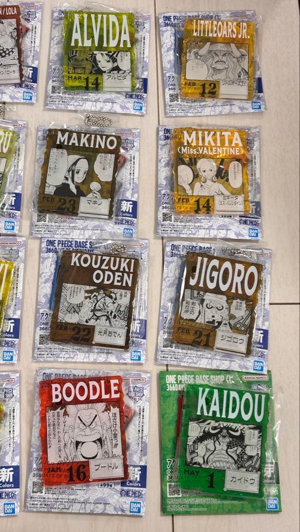 ワンピースベースショップ 366 アクリルブロック バースデー　２８個セット売り