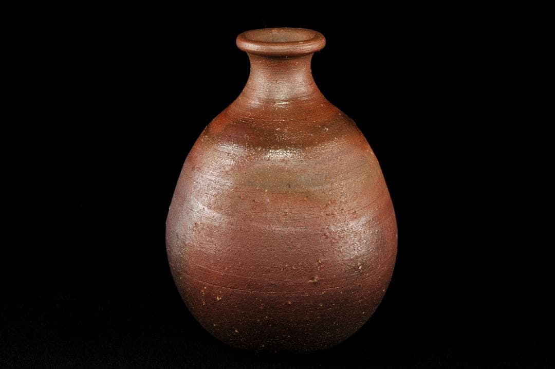 藤原雄 備前 徳利 共箱 人間国宝 父：藤原啓 茶道具 懐石道具