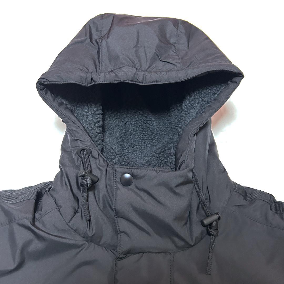 新品　ADIDAS　Lサイズ　ロング ボアコート　ベンチコート　ブラック　タフタ