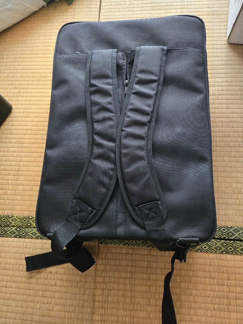 三つ折り津軽三味線ケース 黒 ベルベット内装