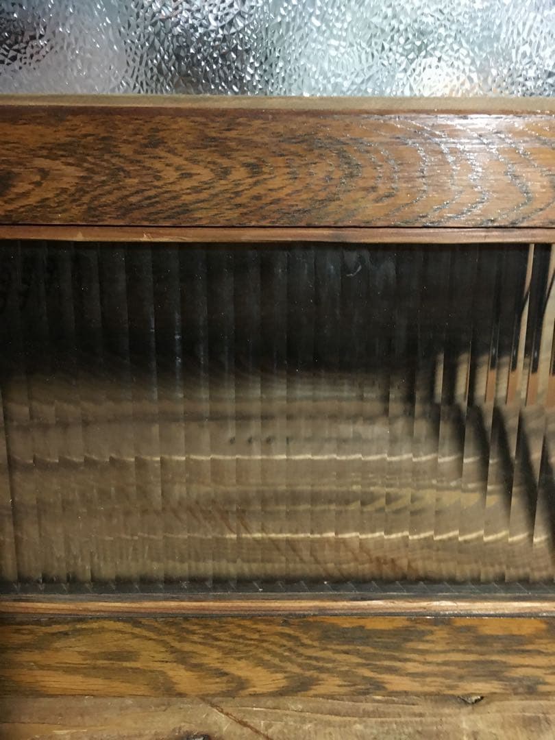 メルカリ便発送★モールガラス★木枠★古材★引き戸★昭和レトロ★ ブィンテージ★