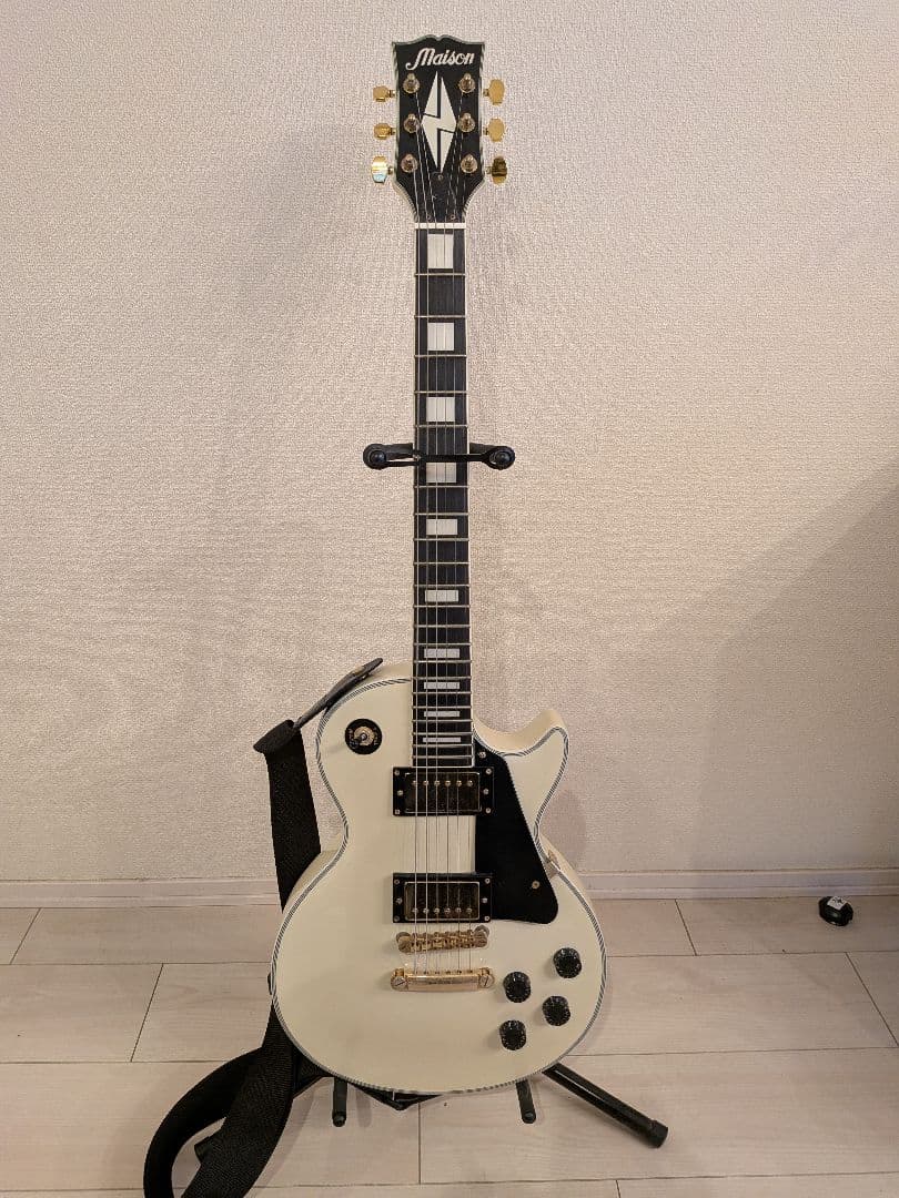 Maison エレキギター ホワイト レスポールタイプ