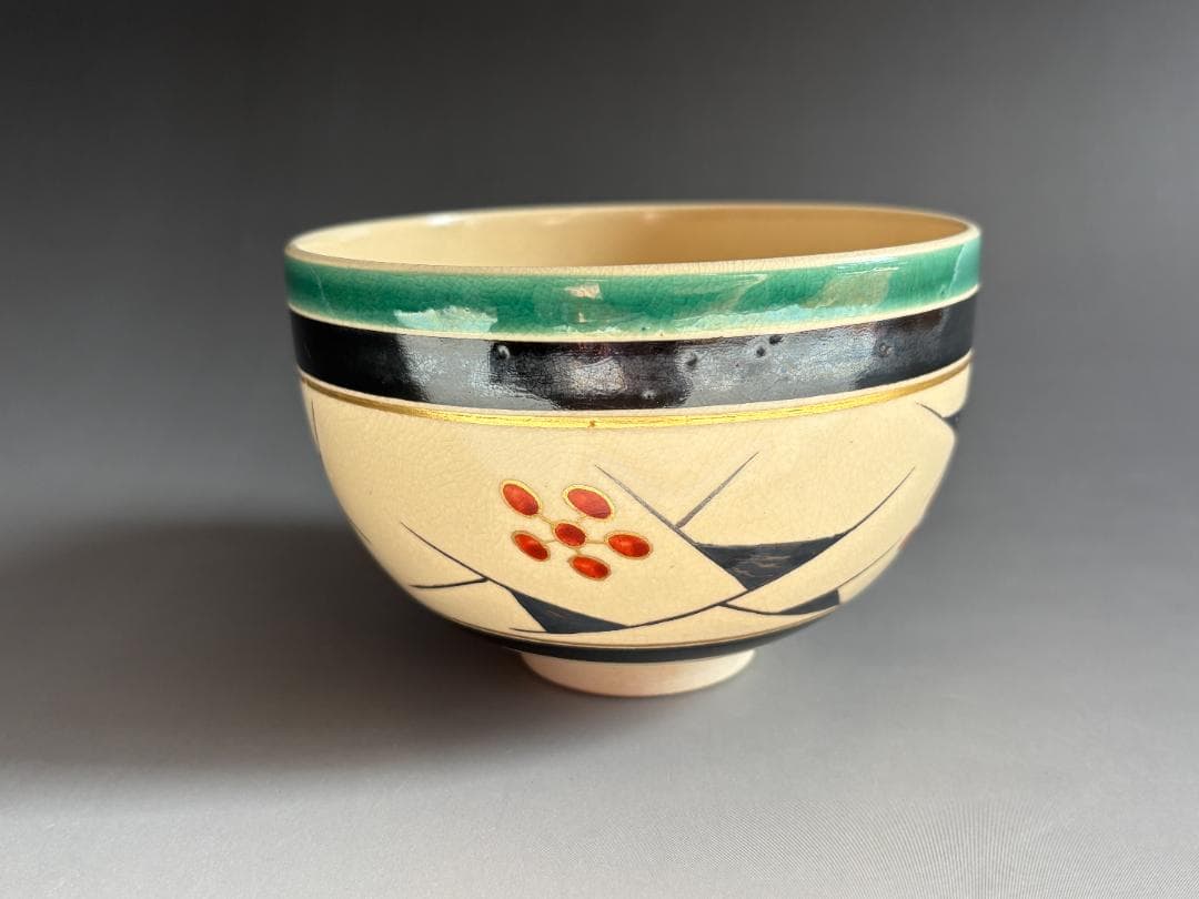16代永楽善五郎　色絵　早春　茶碗　茶道具