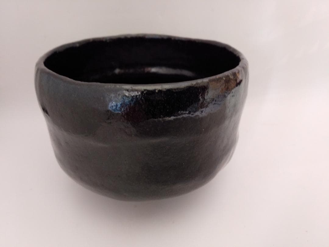 楽焼 佐々木松楽 黒楽茶碗 前大徳 佐藤朴堂 書付 銘 常盤 共布 共箱 新品