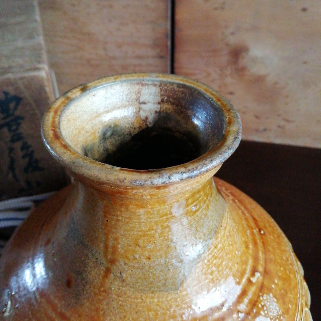 古小鹿田焼　切子手花瓶　25cm　江戸中期〜後期