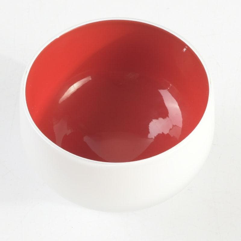 工芸ガラス　安田公子作　透硝子　切子杯　ぐい呑　共箱　V　9491