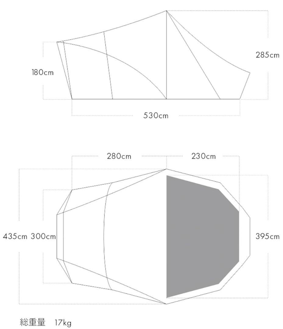 試張１回！ZANE ARTS LOLO ゼインアーツ ロロ テント PS033