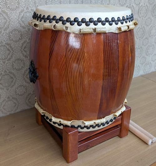 胴長太鼓1.3尺 耳付　スタンド・バチ付