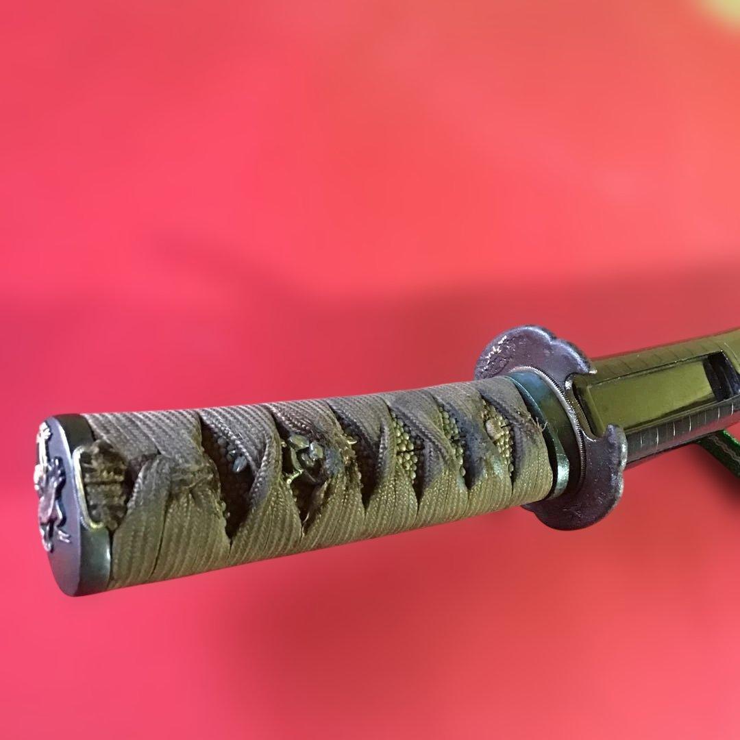 脇差一作拵　鶴亀色絵象嵌金具　笛巻鞘　繋ぎは木製　刃はありません