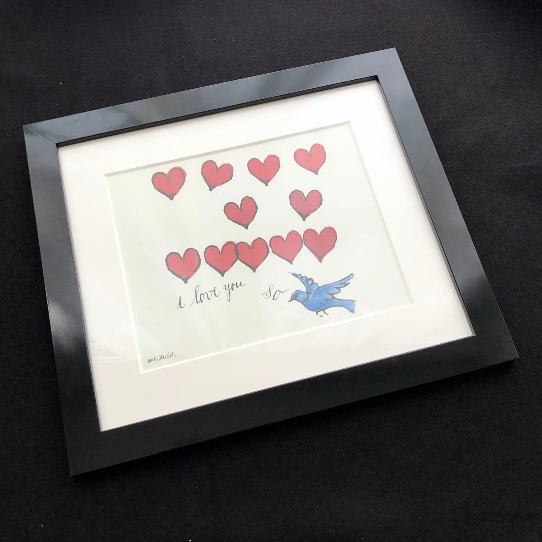 アンディ・ウォーホル アートポスター「I Love You So」額装済