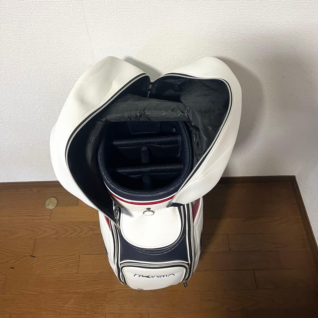 HONMA キャディバッグ ホワイト/レッド/