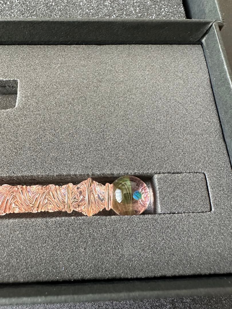 ガラスペン オパール入り ガラス工房 LUC ゴールド レア