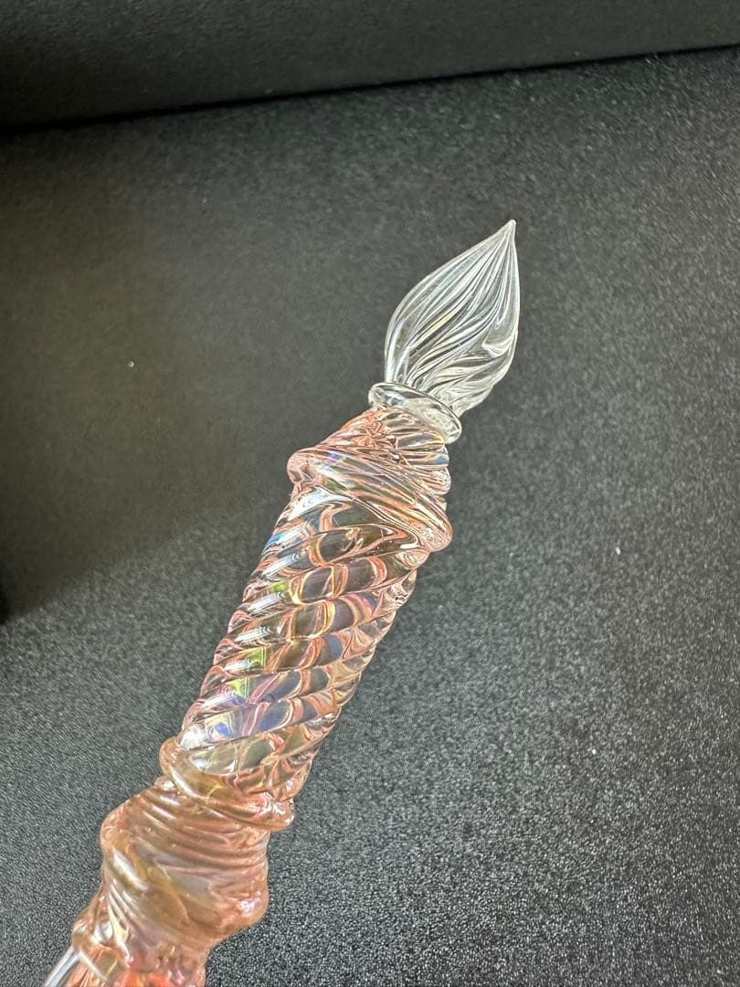 ガラスペン オパール入り ガラス工房 LUC ゴールド レア